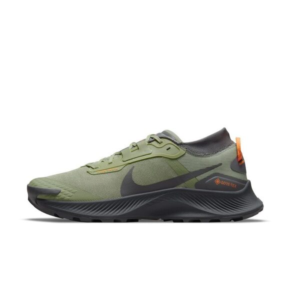 Nike Men's Pegasus Trail 3 Gore-Tex Oil Green Iron Grey Total Orange 9.5